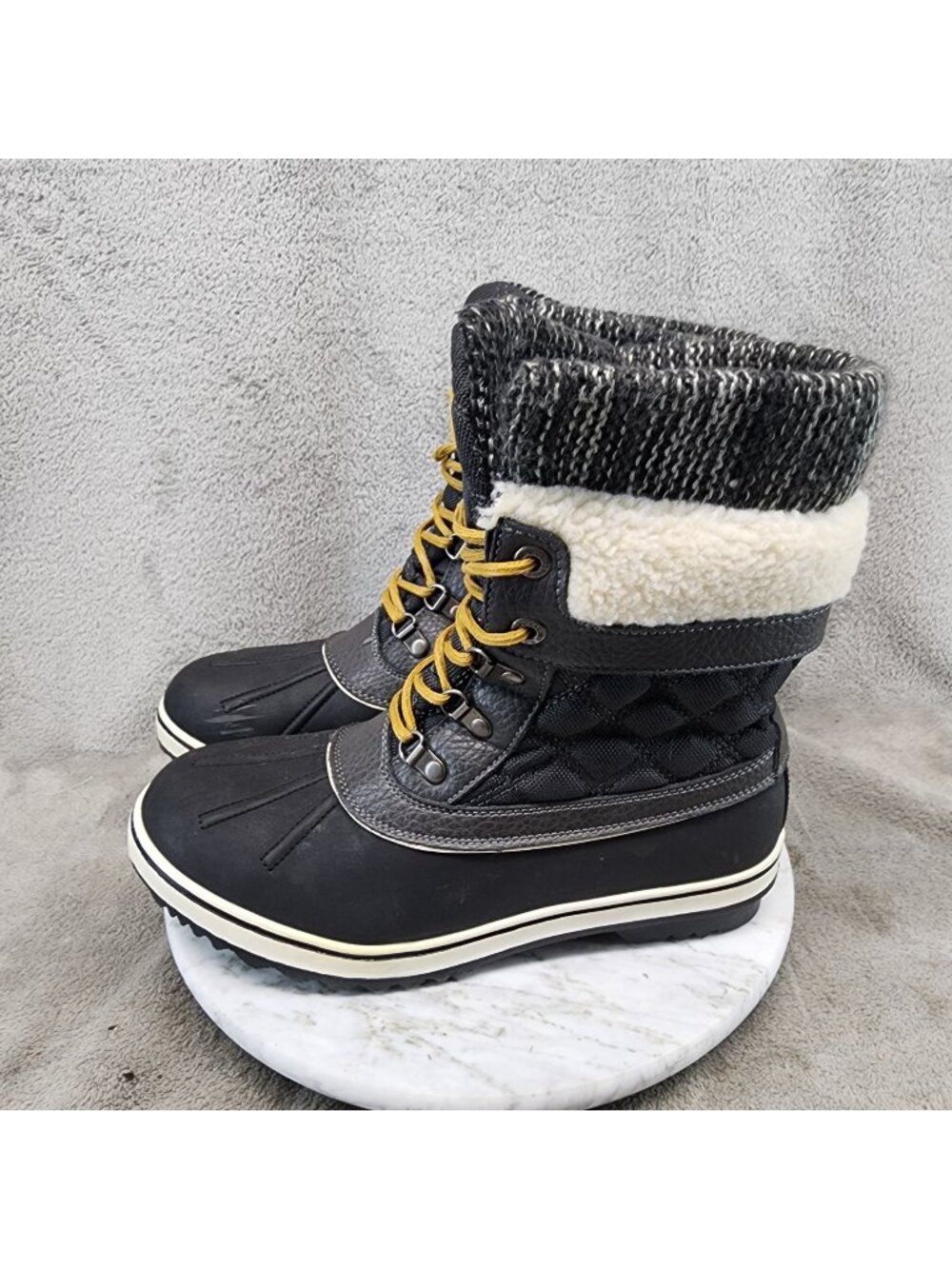 Globalwin Shoes Womens Size 10 Black Waterproof Lace Up Snow Boots *Read*
